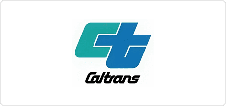 Caltrans logo on a black background