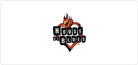 House of Blues emblem on black background