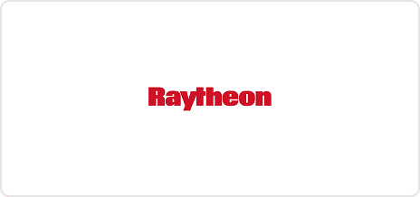 Raytheon logo on black background