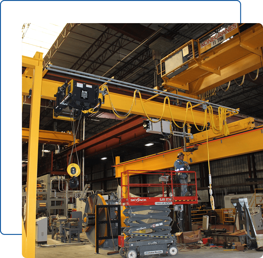 Heavy machinery in factory setting